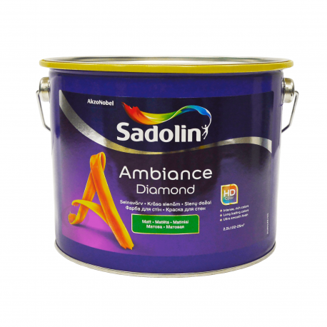 Sadolin Ambiance Diamond - Матова фарба, що миється, 9,3 л., Безбарвний, фото 1