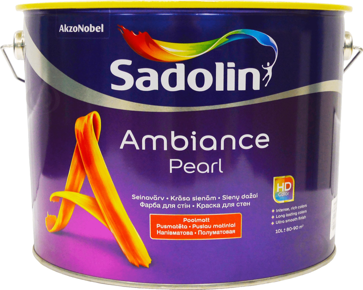 Фарба Sadolin Ambiance Pearl для стін і стелі напівматова Біла BW 10 л, фото 1