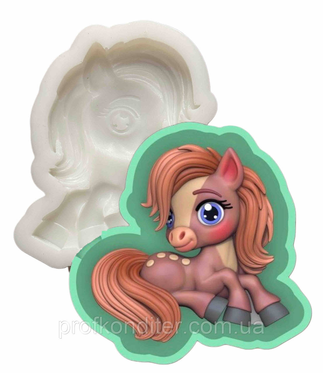 Силіконовий молд для шоколаду, зефіру та ін "Конячка-1", фото 1