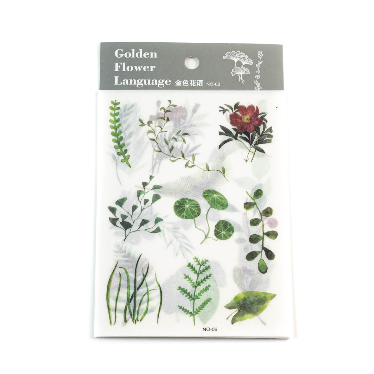 Наклейки Зелень 3 листа NKL241, фото 1