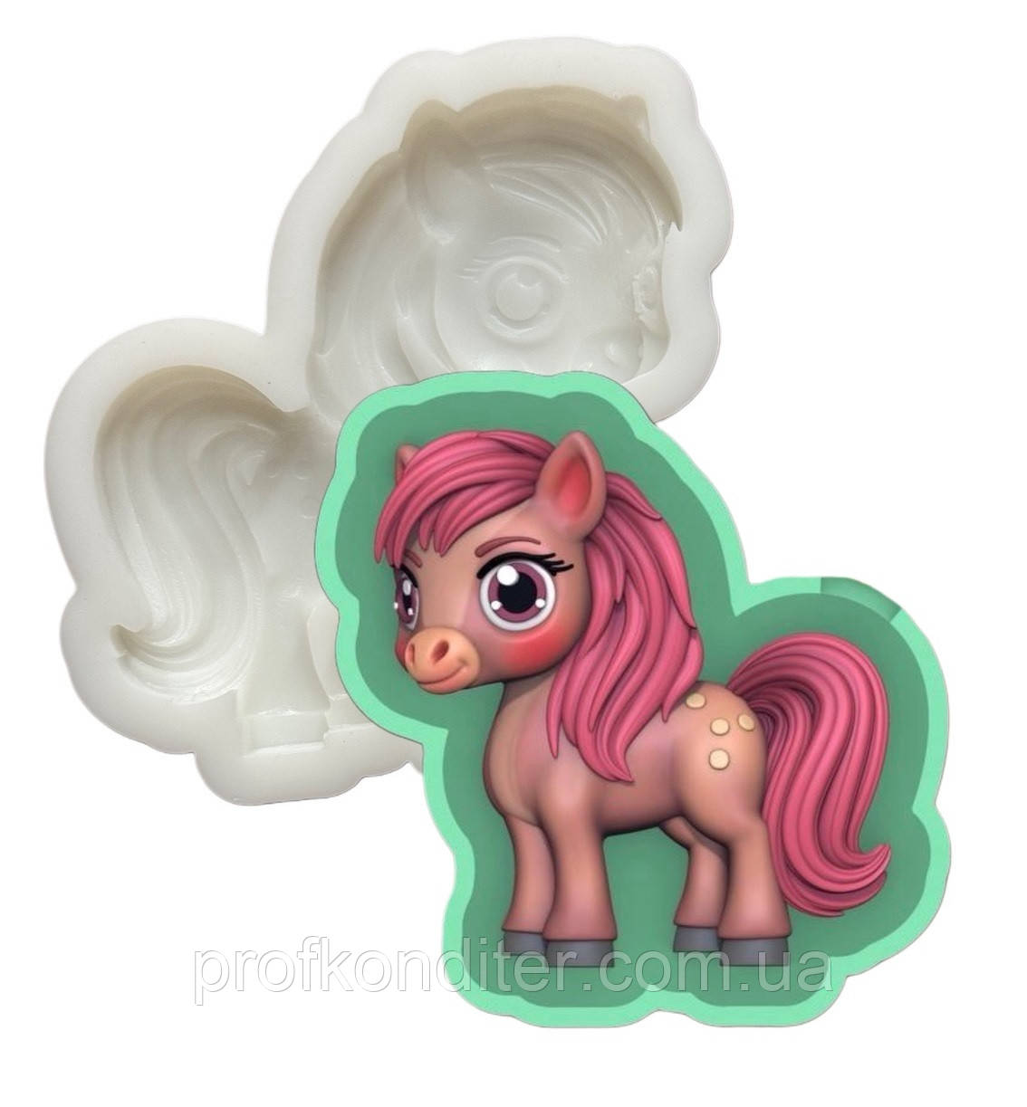 Силіконовий молд для шоколаду, зефіру та ін "Конячка-2", фото 1