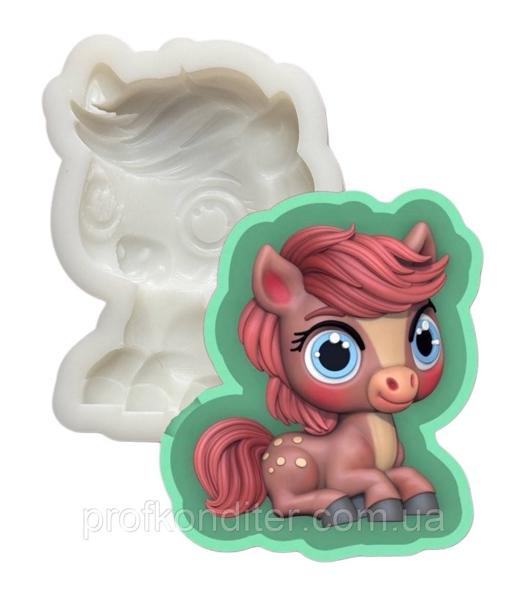 Силіконовий молд для шоколаду, зефіру та ін "Конячка-3", фото 1