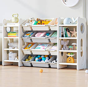 Пластиковий органайзер з ящиками та полицями для дитячих іграшок та речей Mealux Oliver