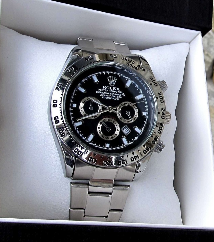 Мегакрутий Чоловічий кварцовий годинник Rolех Daytоnа срібний колір, фото 1