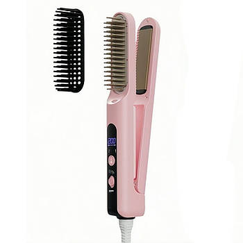 Гребінець випрямляч для волосся 2в1, 140-200°С / Електричний гребінець для волосся / Щітка для випрямлення волосся