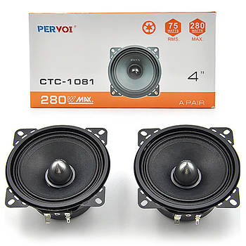 Автомобільні динаміки 4" (10см), 280Вт, 2шт, CTC-1081 / Автоакустика / Колонки в машину / Автодинаміки