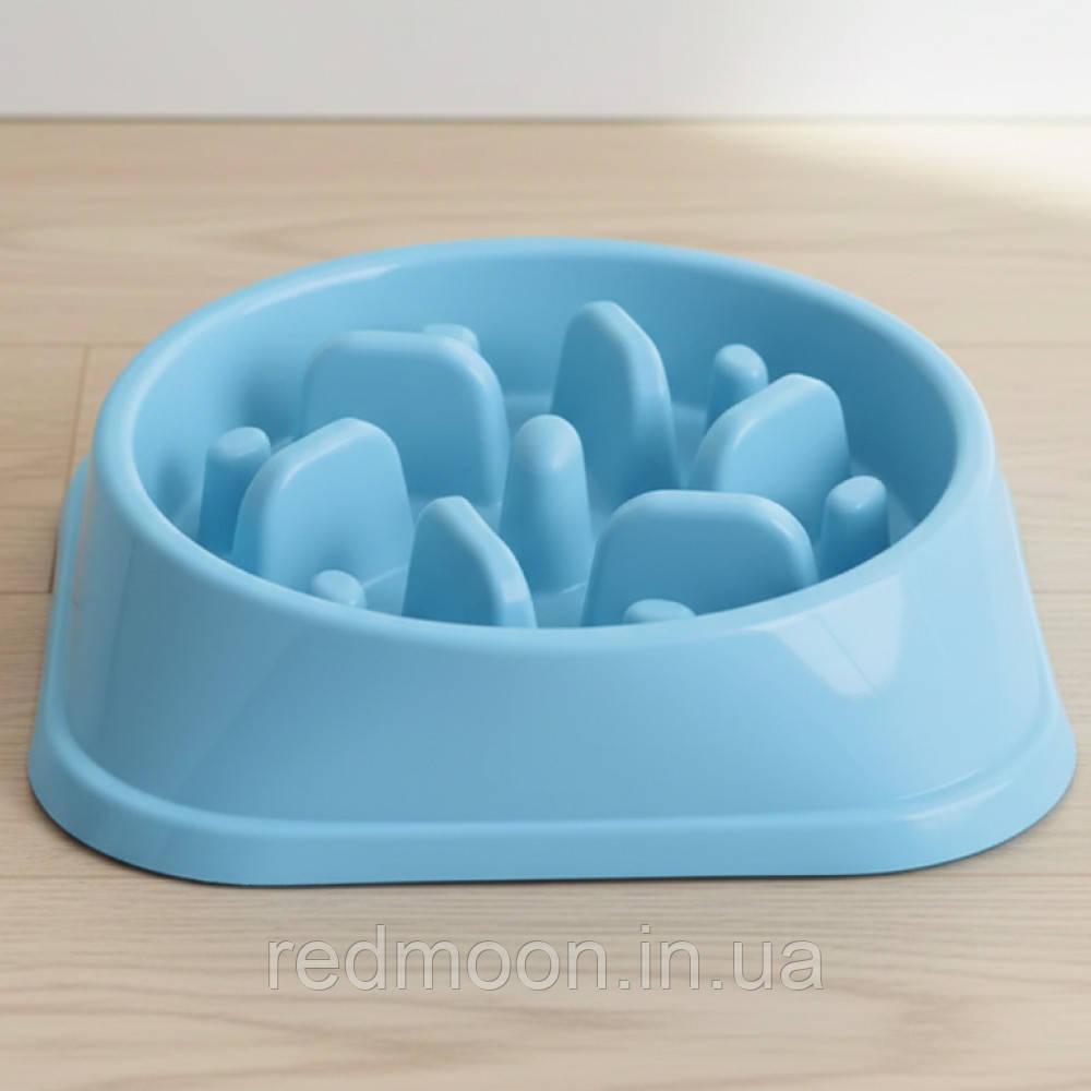 Миска для повільної подачі їжі, 20х20х4, 5см / Миска для собаки / Миска для кота / Тарілка для кота / Тарілка для собаки, фото 1