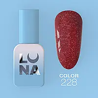 Світловідбивний гель лак LunaMoon Reflection №228 (8мл, червона галактика) для манікюру та педикюру