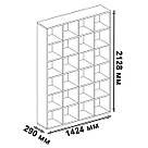 Книжковий стелаж відкритий високий із ДСП Стелаж-перегородка для зонування кімнати Полиця для книг 24 осередки, фото 5