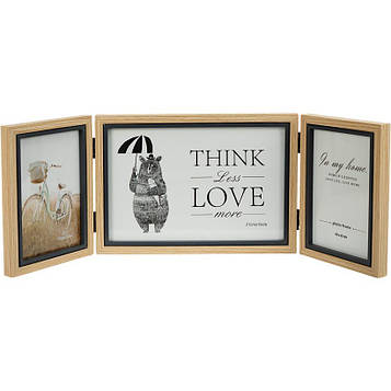 Рамка для фото дерев'яна настільна на 3 фото 1-фото 21×15 см 2-фото 10*15 см фоторамка потрійна