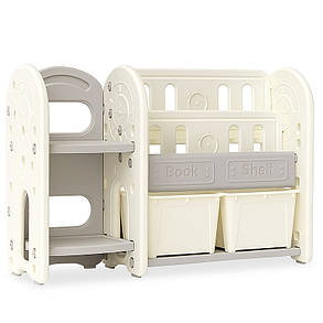 Органайзер пластиковий з полицями та ящиками для іграшок та книг Mealux Kubik, фото 2