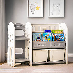 Органайзер пластиковий з полицями та ящиками для іграшок та книг Mealux Kubik