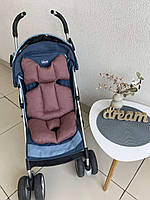 Матрасик у коляску/автокрісло стілець для годування з натуральної бавовни Angelok-child