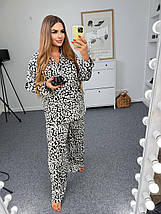 Шовкова жіноча піжама: сорочка та штани великого розміру Розміри: 48-50, 52-54, 56-58, 60-62, фото 4