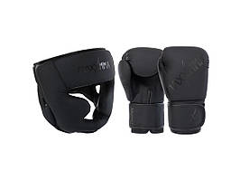 Боксерський набір MaxxMMA + Рукавички для боксу GB10 10 унцій + Шолом для боксу GBH03 M