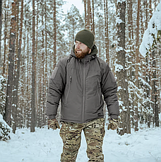 Зимова термокуртка Helikon-Tex Level 7 Apex Climashield — утеплена чоловіча куртка ECWCS з капюшоном, фото 3