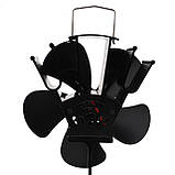 Камінний вентилятор термоелектричний KAMINER, 5 лопатей, без електрики, 60–345°C - Польща, фото 8