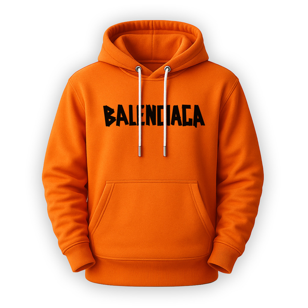 Худі Balenciaga оранжева тепла м’яка якісна на флісі, фото 1