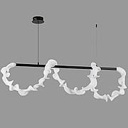 Люстра підвісна чорна довга з гнучкого каната в стилі арт деко (81-3177 (1200) BK)