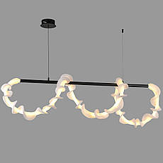 Люстра підвісна чорна довга з гнучкого каната в стилі арт деко (81-3177 (1200) BK), фото 4