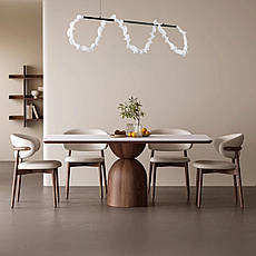 Люстра підвісна чорна довга з гнучкого каната в стилі арт деко (81-3177 (1200) BK), фото 3