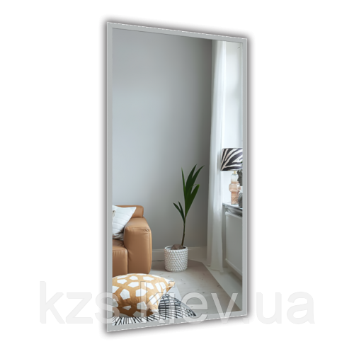 Дзеркало в алюмінієвій рамі 1200 х 600 мм., фото 1