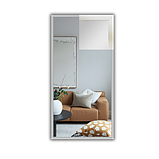 Дзеркало в алюмінієвій рамі 1200 х 600 мм., фото 2