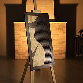 Дерев'яне панно "Sun" на стіну ручної роботи від майстерні "TSisar arT"