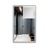 Дзеркало в алюмінієвій рамі 1000 х 600 мм., фото 2