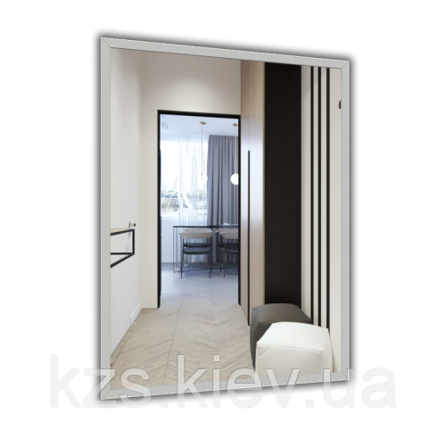 Дзеркало в алюмінієвій рамі 800 х 600 мм., фото 1