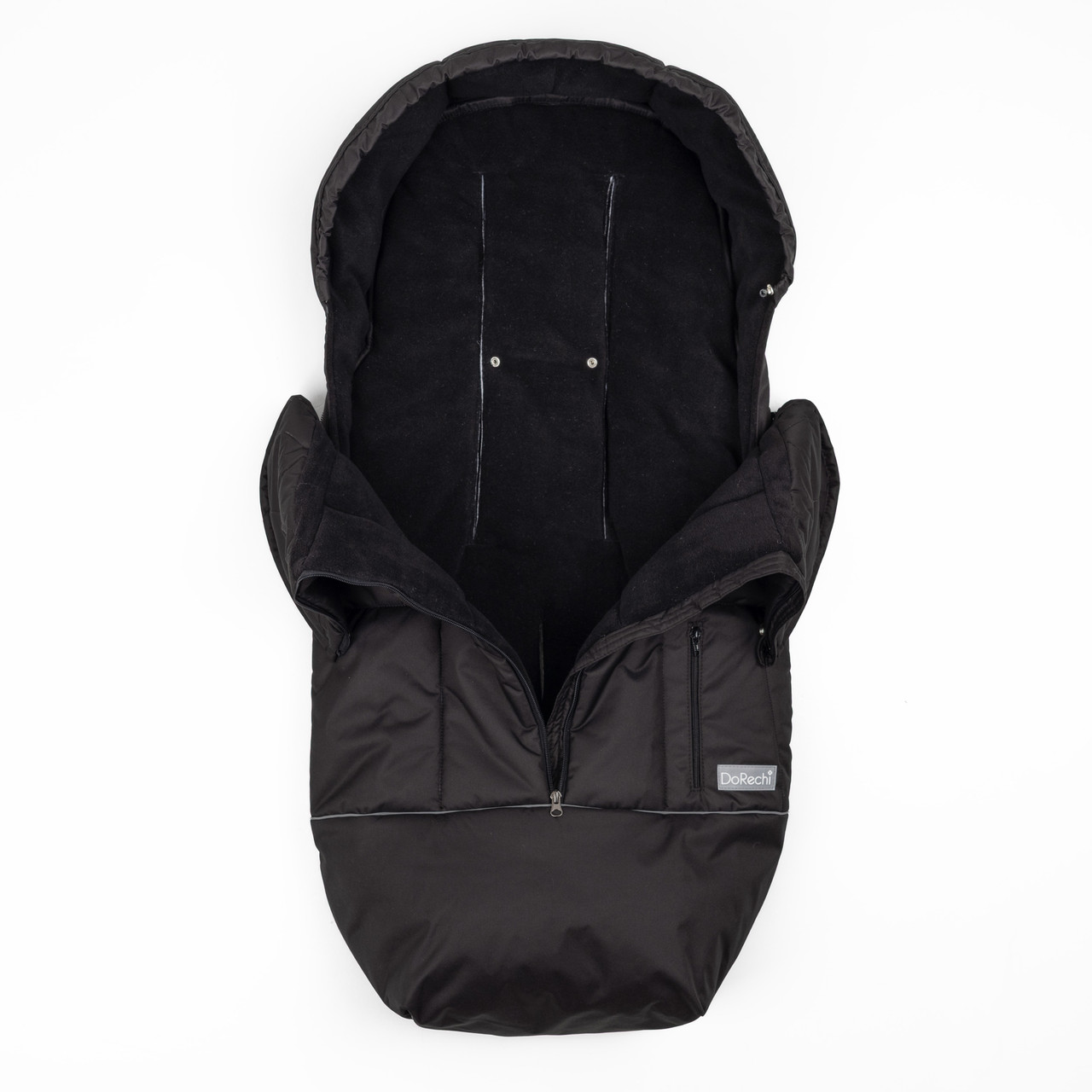 Дитячий зимовий конверт чохол на флісі з утеплювачем у візок коляску Тренд Чорний, фото 1