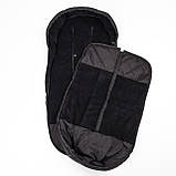 Дитячий зимовий конверт чохол на флісі з утеплювачем у візок коляску Тренд Чорний, фото 5