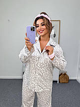 Шовкова жіноча піжама: сорочка та штани великого розміру Розміри: 48-50, 52-54, 56-58, 60-62, фото 5