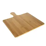 Набір для піци Ruhhy 24264 – гранітний камінь 38×36×2 см + бамбукова дошка 35×29 см, фото 3