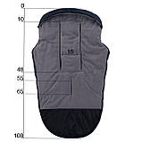 Дитячий зимовий конверт чохол на флісі з утеплювачем у візок коляску Тренд Синій, фото 3