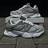 Кросівки жіночі Нью Беланс шкіра + текстиль сірі з беж, фото 3
