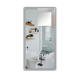 Дзеркало в алюмінієвій рамі 1200 х 600 мм., фото 2