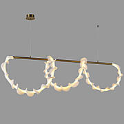 Люстра підвісна бронзова довга з гнучкого каната в стилі арт деко (81-3177 (1500) AB)