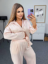 Шовкова жіноча піжама: сорочка та штани великого розміру Розміри: 48-50, 52-54, 56-58, 60-62, фото 3