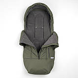 Дитячий зимовий конверт чохол на флісі з утеплювачем у візок коляску Тренд Зелений, фото 4