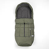Дитячий зимовий конверт чохол на флісі з утеплювачем у візок коляску Тренд Зелений, фото 2