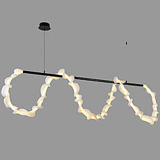 Люстра підвісна чорна довга з гнучкого каната в стилі арт деко (81-3177 (1500) BK), фото 4