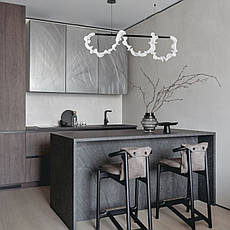 Люстра підвісна чорна довга з гнучкого каната в стилі арт деко (81-3177 (1500) BK), фото 3