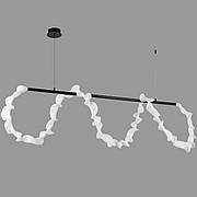 Люстра підвісна чорна довга з гнучкого каната в стилі арт деко (81-3177 (1500) BK)