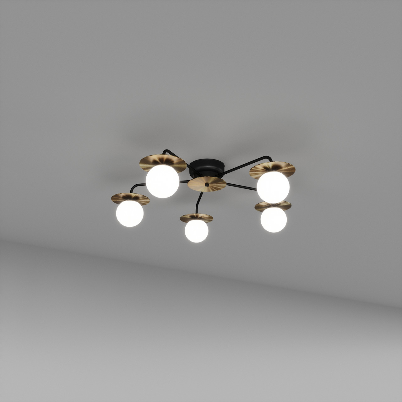 Стельовий світильник SV0027-5P BK+GD, фото 1