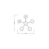 Стельовий світильник SV0027-5P BK+GD, фото 2