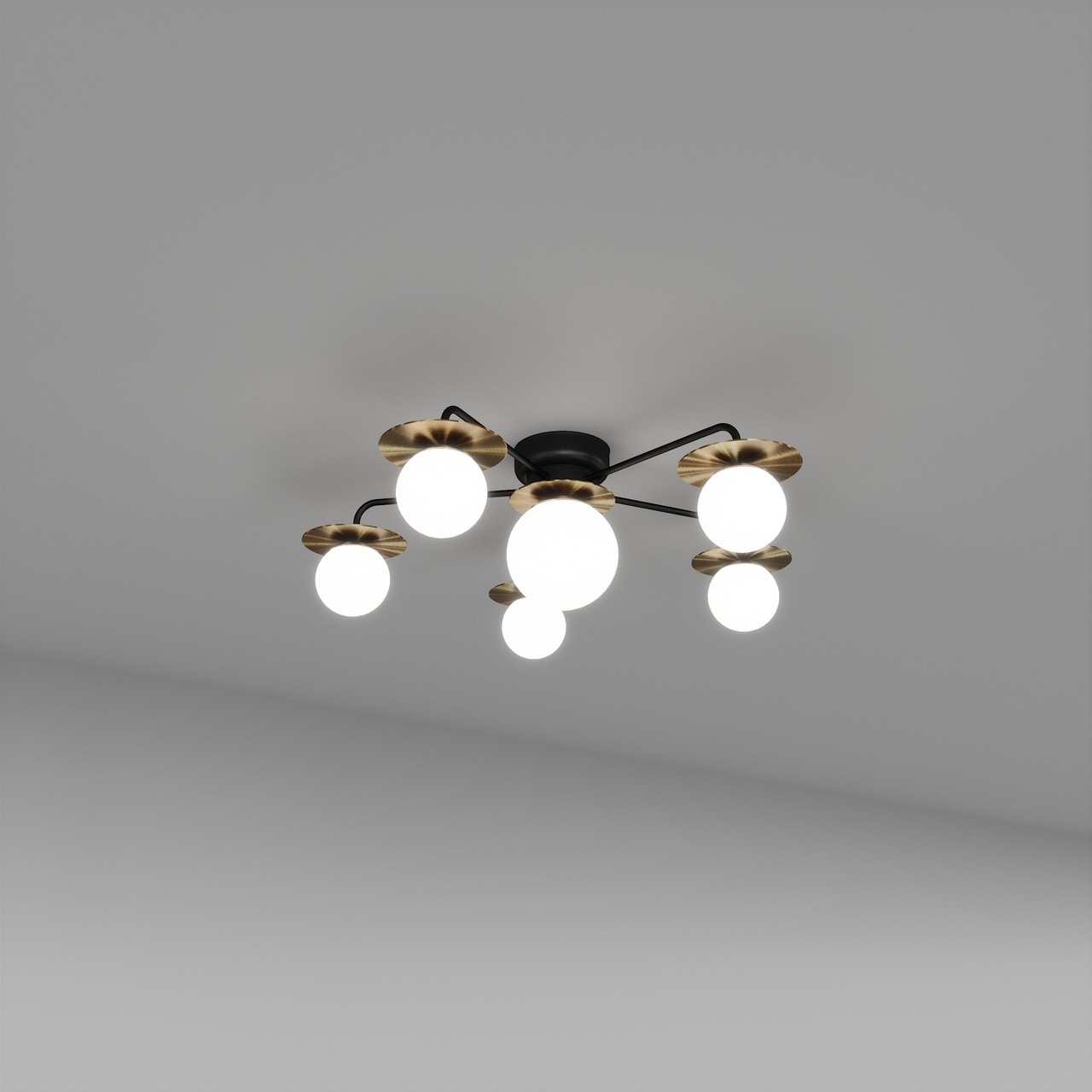 Стельовий світильник SV0028-6P BK+GD, фото 1