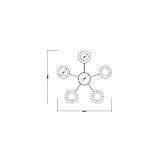 Стельовий світильник SV0028-6P BK+GD, фото 2