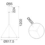 Модульна люстра SK 8878 R 800 + E5 Brass (8m), фото 2