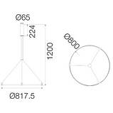Модульна люстра SK 8878 R 800 + A5 Brass (12m), фото 3